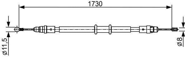 Cable Pull, parking brake 1 987 482 549 - image 2
