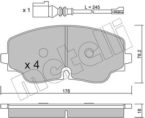 Brake Pad Set, disc brake 22-1316-0