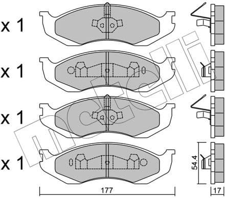 Brake Pad Set, disc brake 22-0218-0