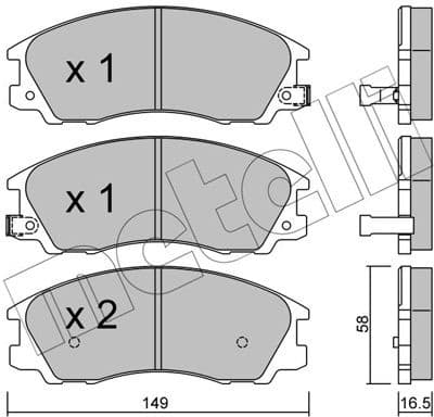 Brake Pad Set, disc brake 22-0506-0