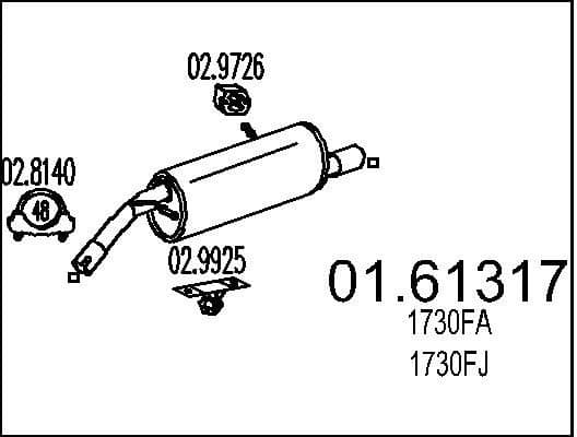 Rear Muffler 01.61317