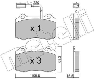 Brake Pad Set, disc brake 22-0251-7