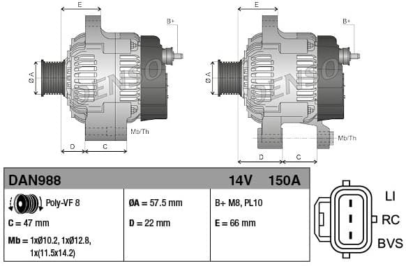 Alternator DAN988 - image 3
