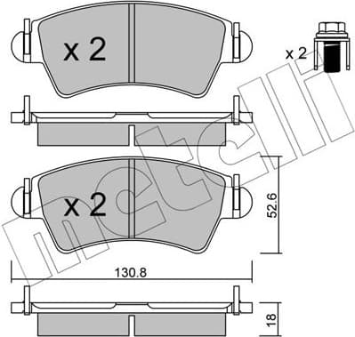 Brake Pad Set, disc brake 22-0313-0