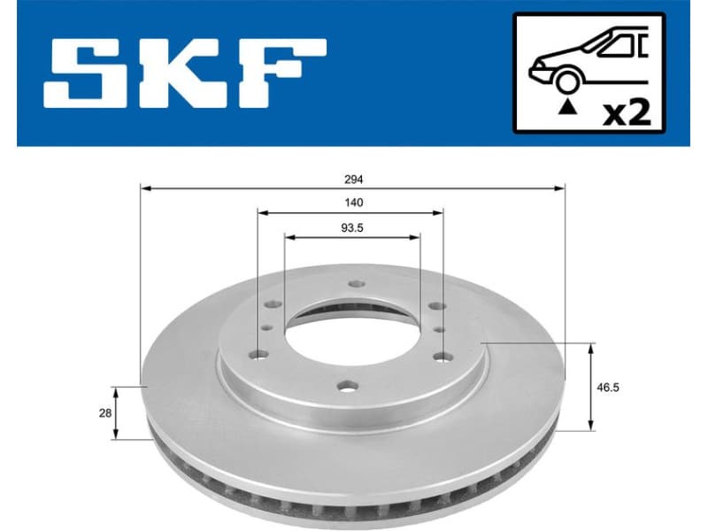 Brake Disc VKBD80340V2 - image 2