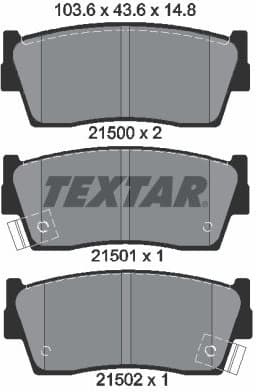 Brake Pad Set, disc brake 2150001