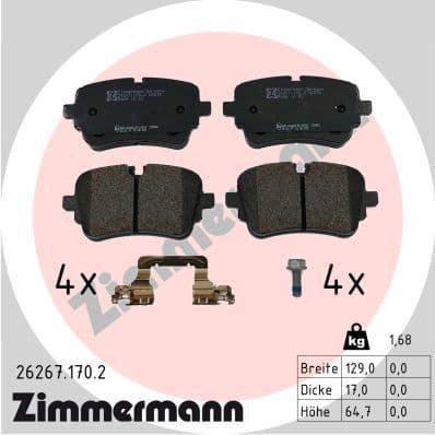 Brake Pad Set, disc brake 26267.170.2