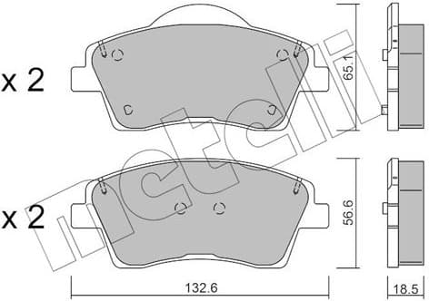 Brake Pad Set, disc brake 22-1249-0