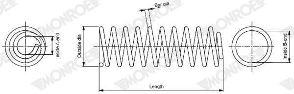 Suspension Spring MONROE SPRINGS SP4635