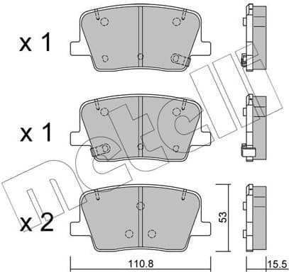 Brake Pad Set, disc brake 22-1232-0