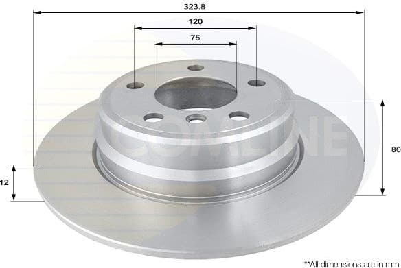 Brake disc, 1pcs REAR ADC1708 - image 2