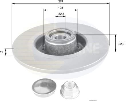 Brake disc with bearing ADC1560