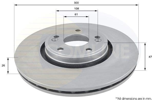 Brake disc, 1pcs FRONT ADC1537V