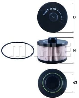 Filter diesel fuel KX199D