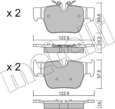 Brake Pad Set, disc brake 22-1267-0