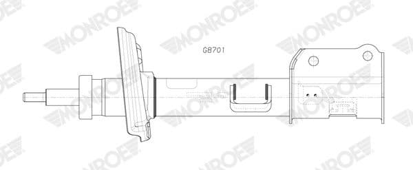 Shock Absorber MONROE ORIGINAL (Gas Technology) G8701