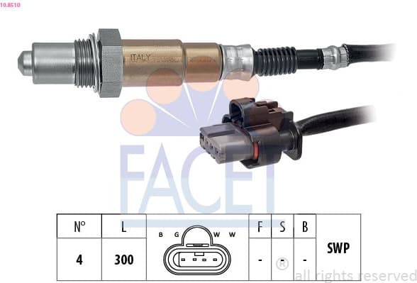 Oxygen Sensor Made in Italy - OE Equivalent 10.8510