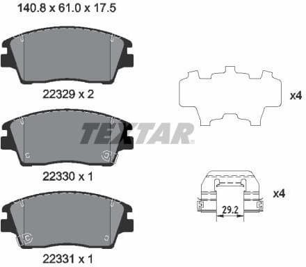 Brake Pad Set, disc brake 2232901