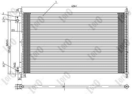 Condenser, air conditioning LORO 018-016-0029 - image 2