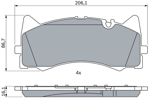 Brake Pad Set, disc brake 0 986 424 886