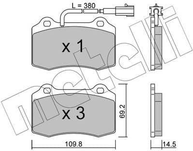 Brake Pad Set, disc brake 22-0251-8