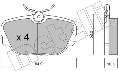 Brake Pad Set, disc brake 22-0351-0
