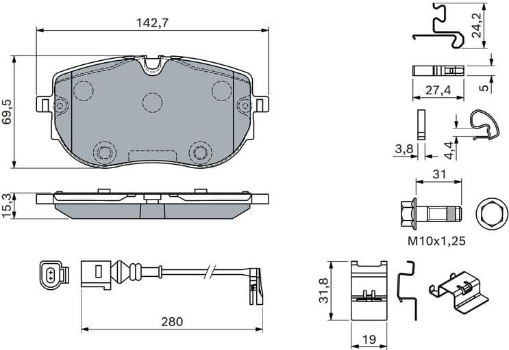 Brake Pad Set, disc brake 0 986 460 201 - image 5