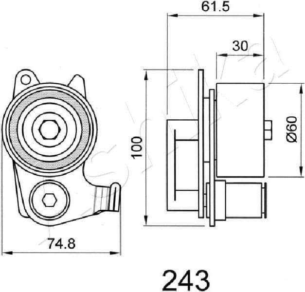 Tensioner, timing belt 45-02-243 - image 3
