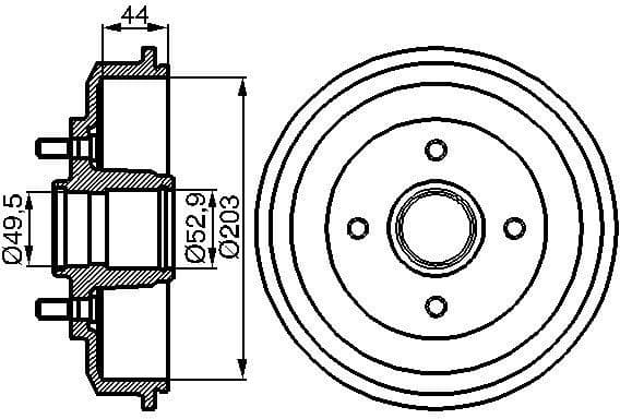 Brake Drum 0986477102 - image 2