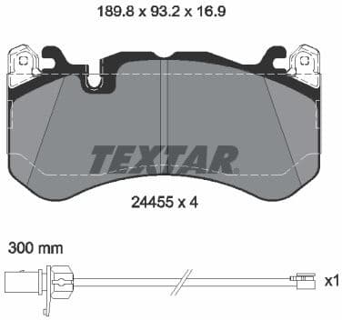 Brake Pad Set, disc brake 2445501