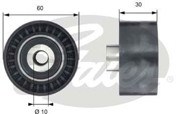 Deflection Pulley/Guide Pulley, timing belt PowerGrip™ T42199