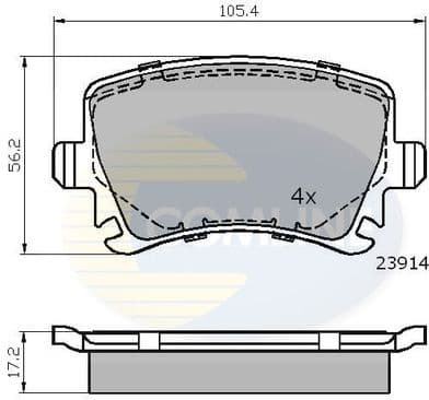 Brake pads rear CBP01284