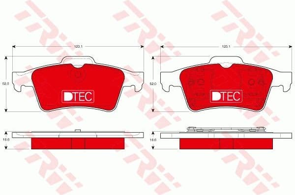 Brake Pad Set, disc brake DTEC COTEC GDB1469DTE