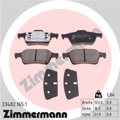 Brake Pad Set, disc brake 23482.165.1