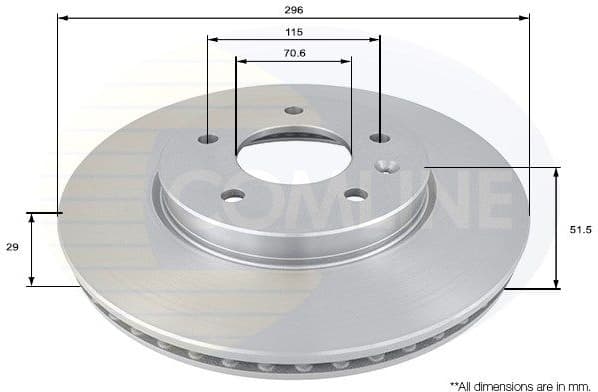 Brake disc, 1pcs FRONT ADC1146V