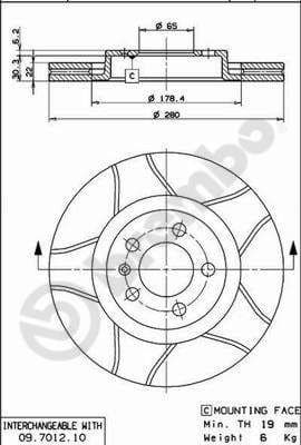 Brake Disc XTRA LINE - Max 09.7012.75