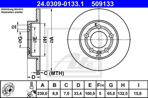 Brake Disc PowerDisc 24.0309-0133.1 - image 2