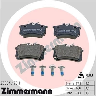 Brake Pad Set, disc brake 23554.170.1