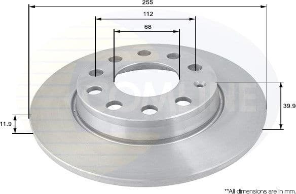 Brake disc, 1pcs REAR ADC1436 - image 3