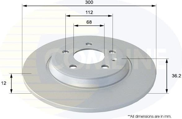 Brake disc, 1pcs REAR ADC1478