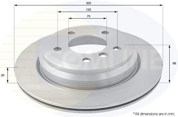 Brake disc, 1pcs REAR ADC1761V