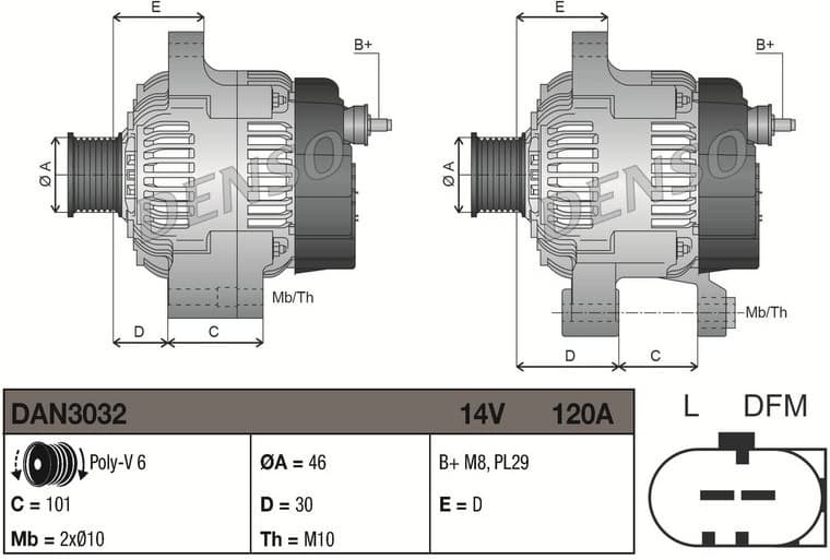 Alternator DAN3032 - image 2
