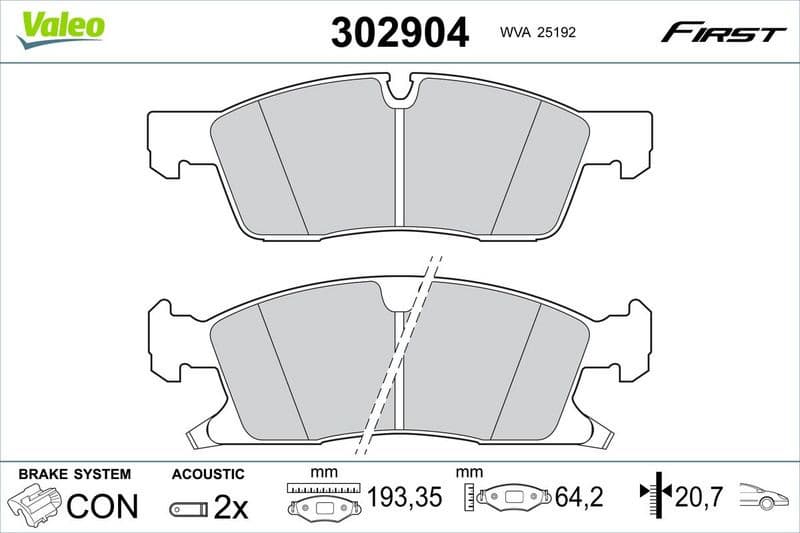 Brake Pad Set, disc brake ESSENTIAL 302904