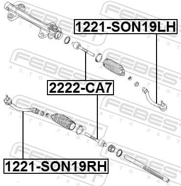 Tie Rod End 1221-SON19LH - image 2