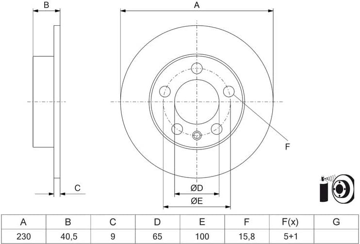 Brake Disc 0 986 479 K55