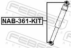 Mounting Kit, shock absorber NAB-361-KIT - image 2