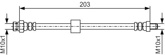Brake Hose 1 987 476 035 - image 2