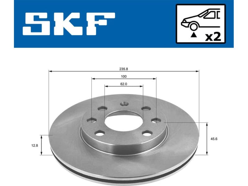 Brake Disc VKBD80929S2 - image 2