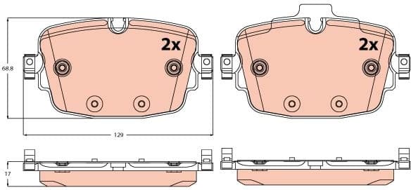 Brake Pad Set, disc brake GDB2215
