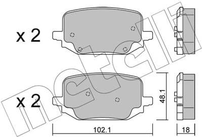 Brake Pad Set, disc brake 22-1331-0